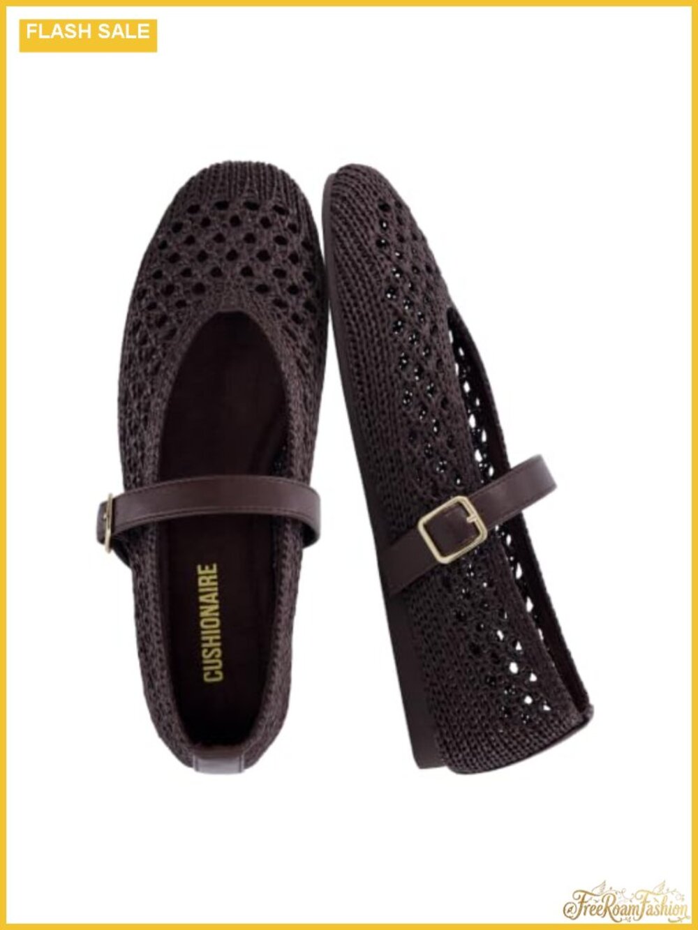 Cushioned Woven Mary Jane Flats with Adjustable Buckle